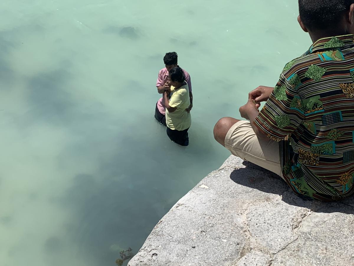 Tarawa, Kiribati - Baptism on Sunday after worship