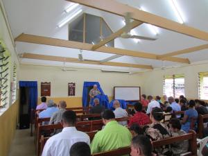 Robert Martin preaching at Raiwaqa Suva Fiji